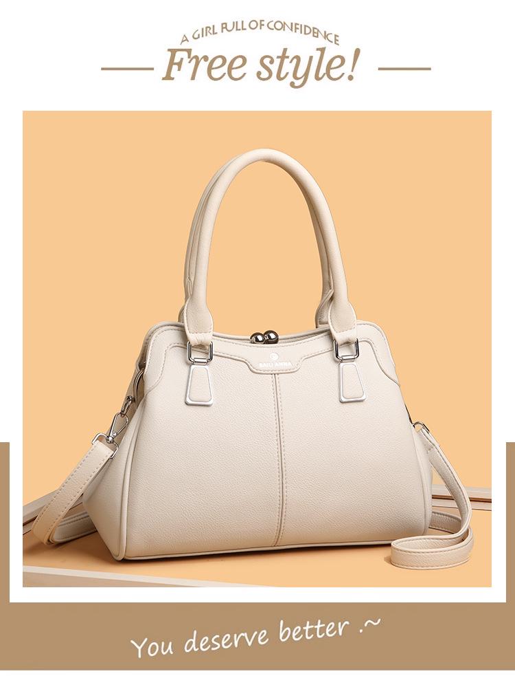 2025 New Women's Single Shoulder & Crossbody Soft Leather Handbag - Large Capacity
