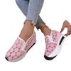 Women's Lace Mesh Platform Slip On Casual High Heel Shoes with Wedge Sole Lightweight Breathable Design Comfortable Fit
