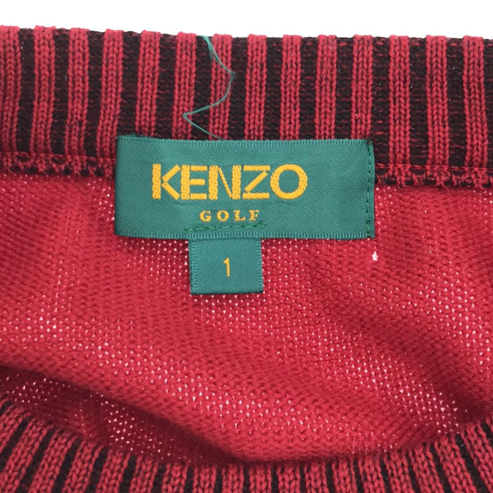KENZO GOLF made in Japan golf Long sleeve sweater 1 Red series knit Men's Used