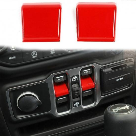 Center Console Window Lift Switch Adjusta  Button Cover Trim For Jeep Gladiator