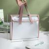 Expandable File Storage Pocket With Built-In Organizer Large Capacity Portable Transparent Waterproof Tote Folder