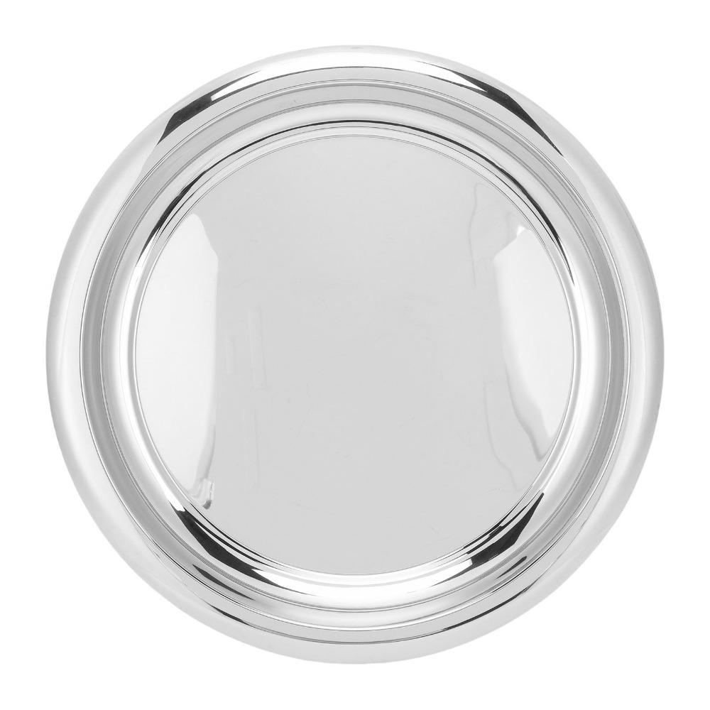 Rustless Steel Food Platter Raised Anti Spill Display Plate Easy To Clean Storage Tray  For Drinks