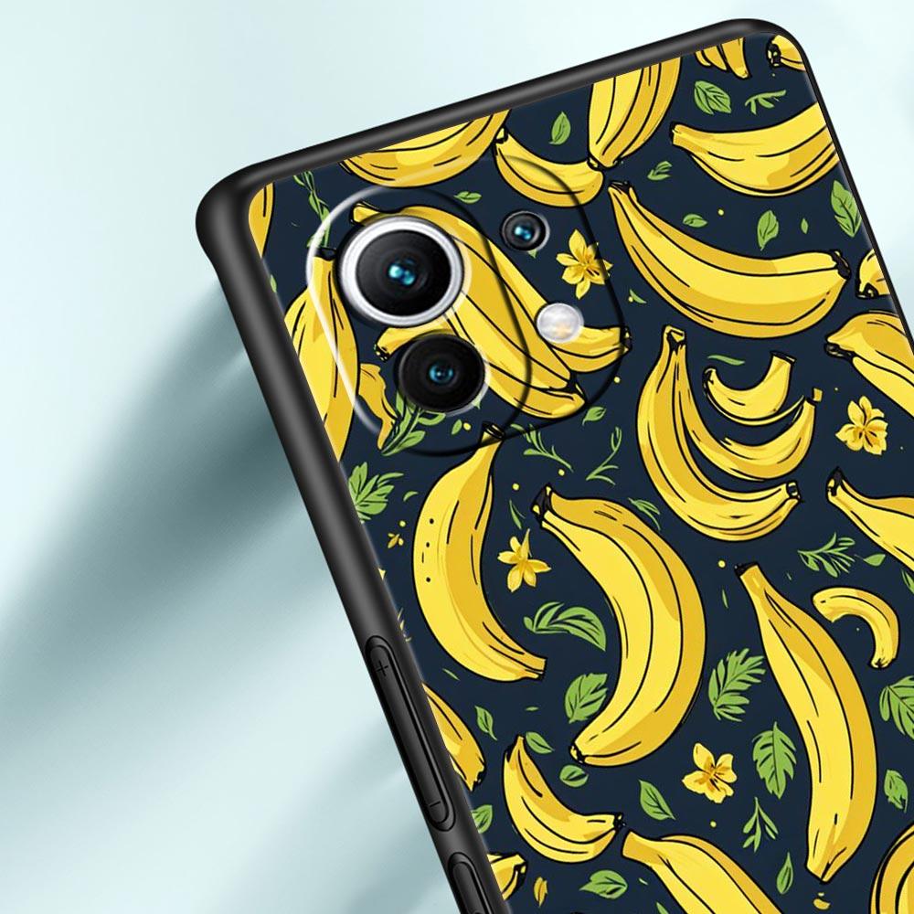 Funny Bite Apple Banana Phone Case Cover for Xiaomi Mi 17 15 14 13 12 11 Ultra 15T 14T 13T 12T 11T Pro Lite 5G Soft TPU Shell