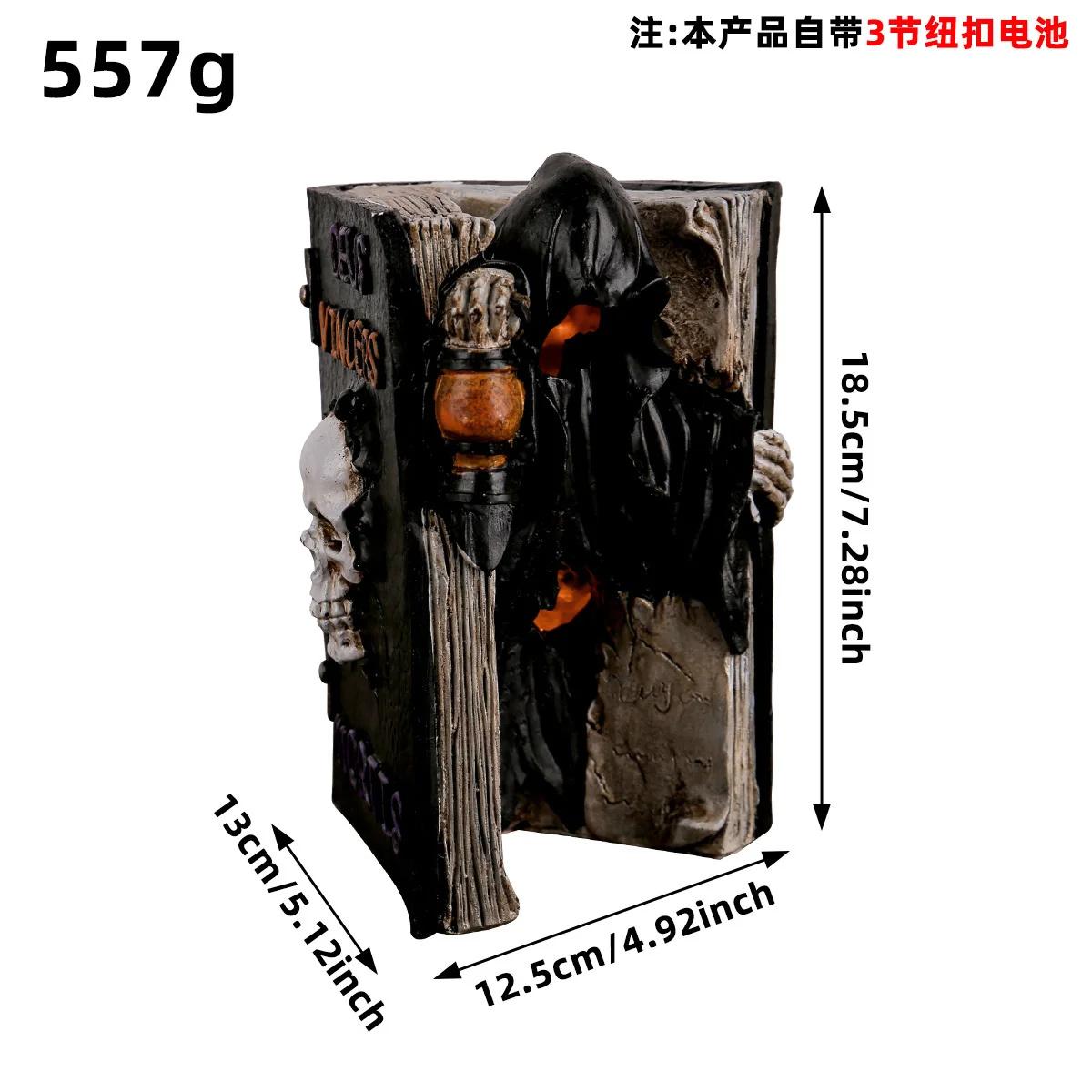 

Смола Череп Призрак Книжное Украшение Паутина Ужас Поддельная Модель Книги Жуткий Хэллоуин Украшение Дома с Привидениями Страшный Реквизит для Вечеринки