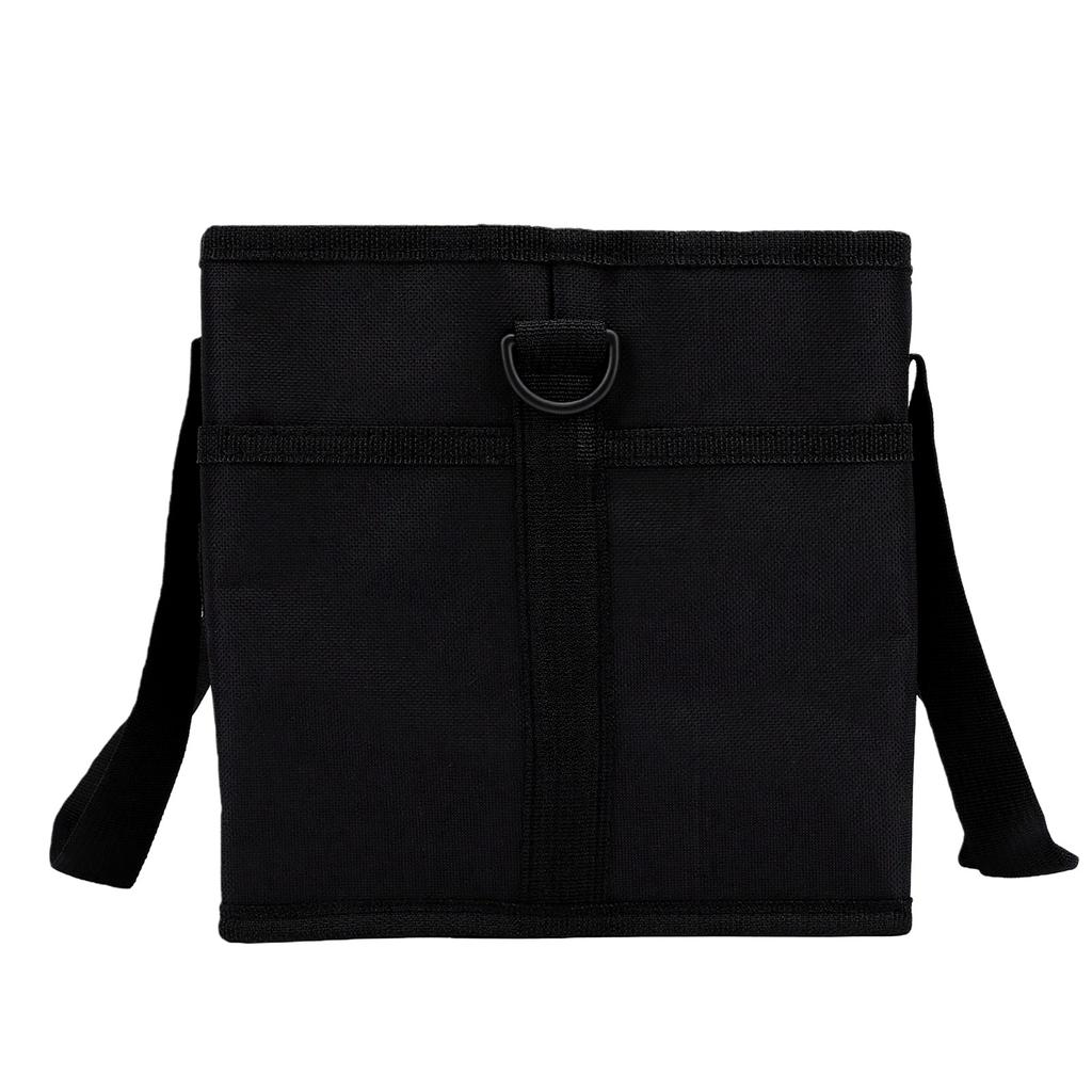 Insulated Drink Carrier Bag with Handle Reusable 4 Compartment Drink Holder Bag for Travel Camping Picnic Black