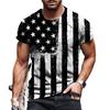 3D Digitaldruck Herren T-Shirt, lässig, Rundhals, kurzärmelig