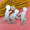 3 Soccer Kids Play Soccer Design Style Metal Cutting Dies DIY Scrapbooking Embossing Stencil Paper Craft Album Template