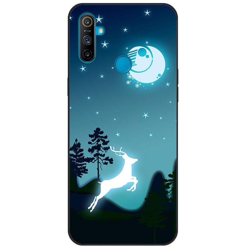 For Realme C3 Case Cover Soft Silicone TPU Patterned Back Cover For OPPO Realme C3 RMX2020 C 3 RealmeC3 Cartoon Phone Case Funda