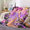 Custom Name Winx Club Theme Printed Blanket Perfect For Couch Bed Travel Outdoor Use Machine Washable Cozy Durable