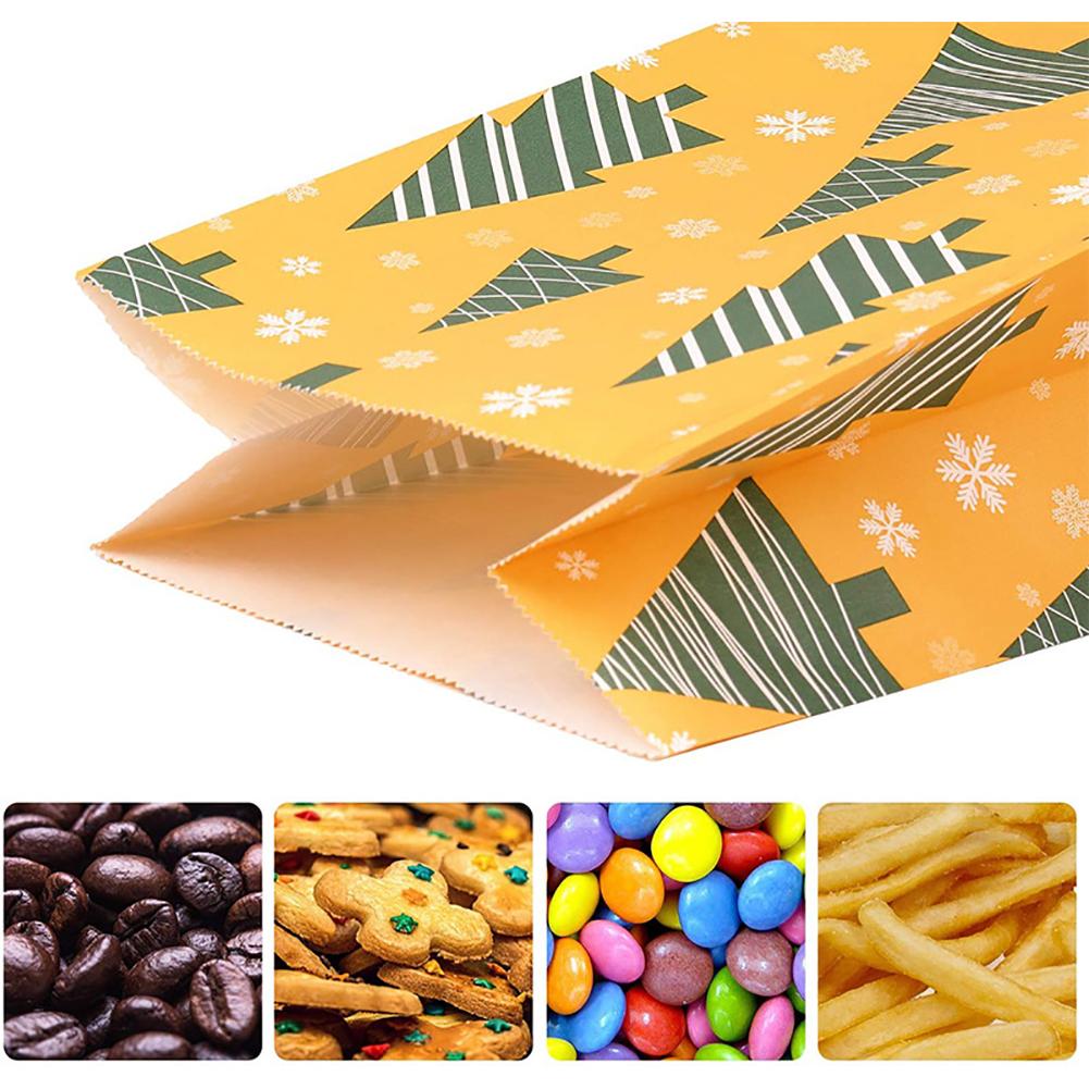 Advent Calendar Bags Numbers Sticker Kraft Paper Storage Gift Bag for Christmas