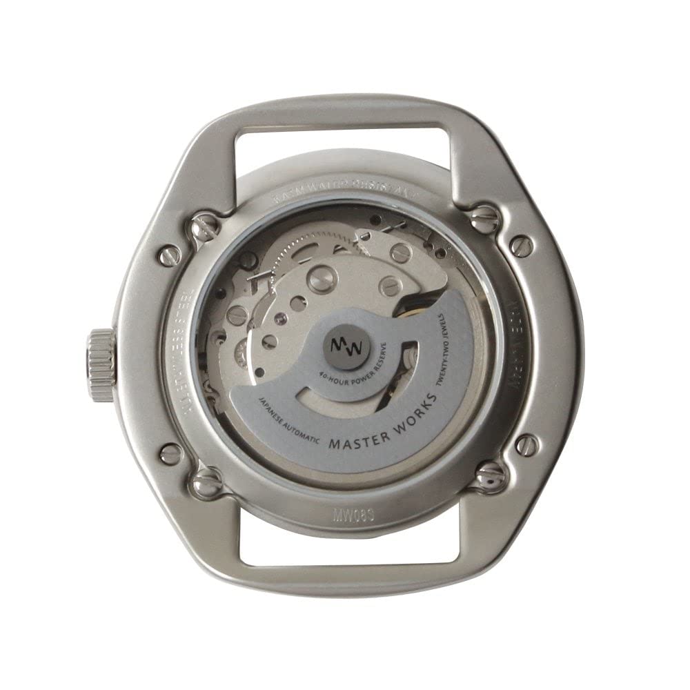 MASTER WORKS Quattro001 MW08SI-FDBKG8 Men's Automatic Watch with Open Heart Skeleton, 41mm, Leather Strap