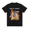 Bulk Food Cat Meme Graphic T-Shirt Men's Clothing Retro Hip Hop Short Sleeve T-Shirt Casual T-Shirt