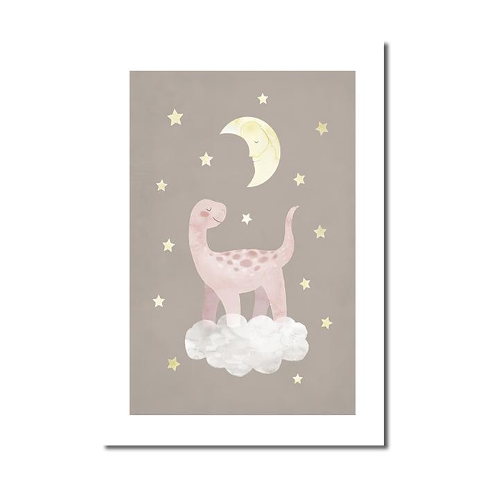 Baby Animal Canvas Painting Deer Bear Poster Rainbow Unicorn Nursery Wall Art Print Nordic Child Kids Bedroom Decoration Picture