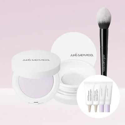 Jeong Saem Mool Pó/Pó Compacto Prolasting + Pincel para Pó Master Class (Prep Primer 5ml x 2 + Ampola 5ml grátis)