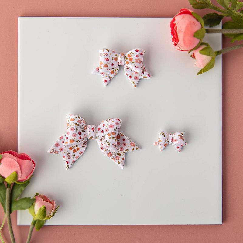 Bow Series Polymer Clay Earrings Soft Pottery Mold DIY Bowknot Hairpins Brooch Jewelry Cutting Die Gift Making Tools