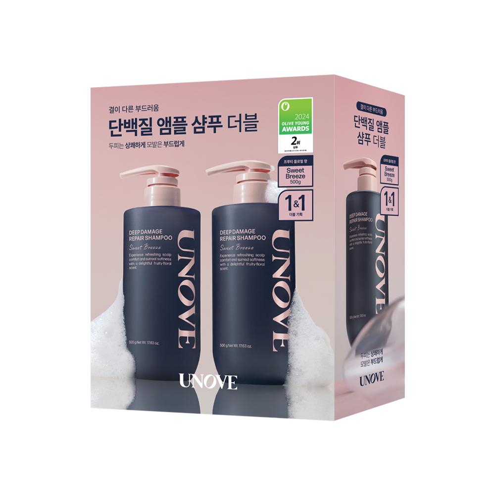 Unove Deep Damage Repair Shampoo 500g x 2 Packs (Choose 1 of 2)