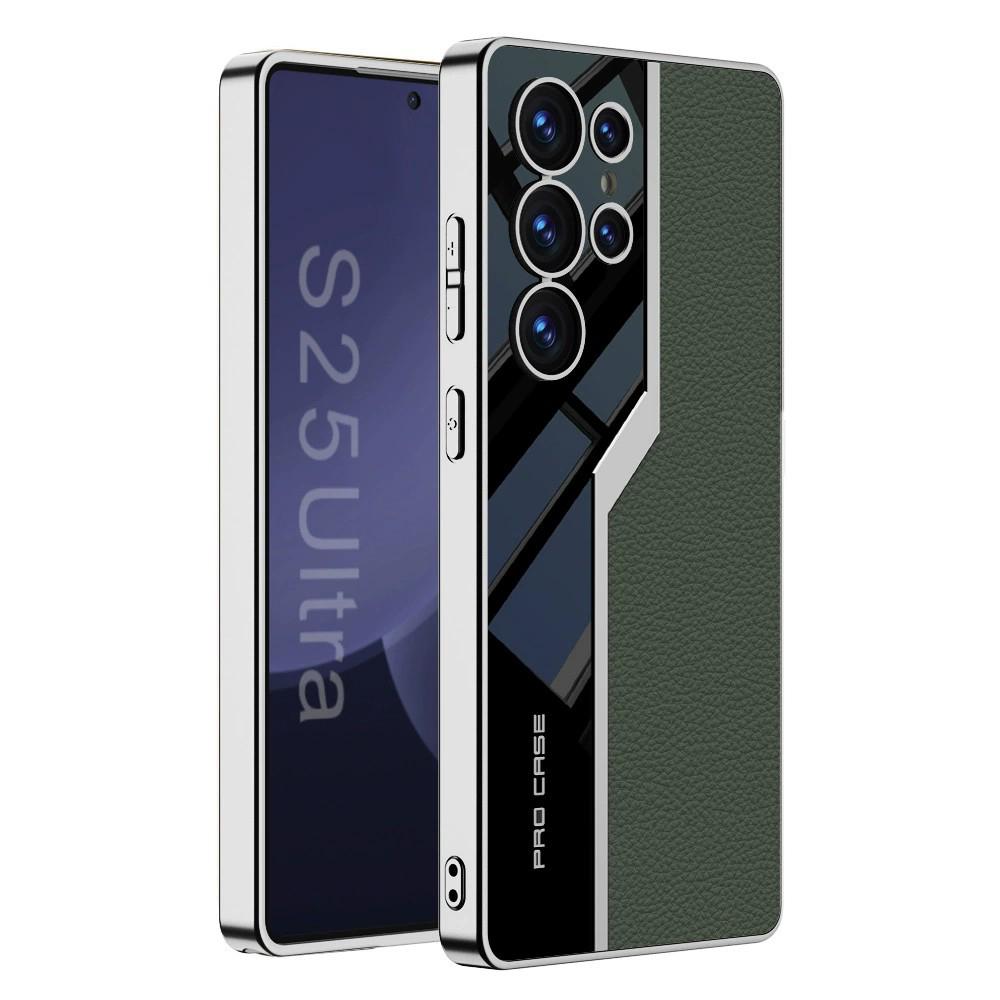 Fashion Sport Car Design Leather Electroplated PC Cover Case For Samsung Galaxy S25 Ultra Plus S24 S23 Ultra