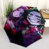 1pc Joker & Harley Quinn Umbrella: Automatic Opening/Closing, Portable 3-Fold Design, 8-Bone Iron Frame, Outdoor, Ideal Gift for Fans, Travelers, Dail