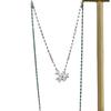 Korean Version of Summer Ins Style Simple Niche White Diamond Flower Zircon Lock Five Flower Personality Clavicle Chain Necklace Women