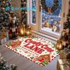 Anti Slip Christmas Printed Door Pads 2D Flat Printing Entrance Welcome Mat  Outdoor Decor