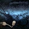 2-in-1 Mini Galaxy Star Projector Night Light Sliding Films Starry Sky Ambient Light 360° Rotating Background Atmosphere Light