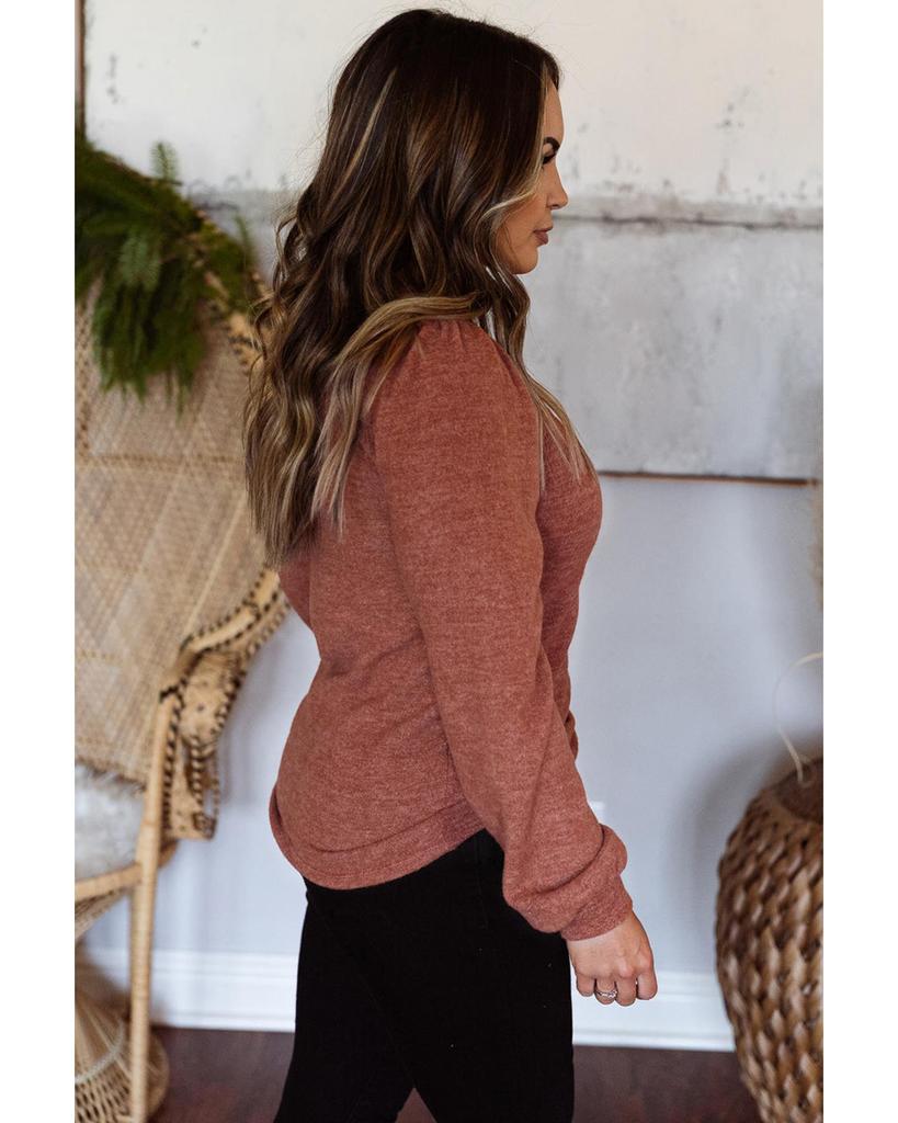 Azura Exchange Gold Flame Square Neck Plus Size Knit Top