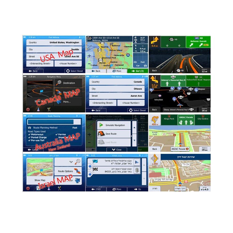 NAVIGATORI SAT per Auto Navigatore Auto Camion Sistema di Navigazione GPS Schermo Touch HD con Aggiornamenti Mappe a Vita per UK UE