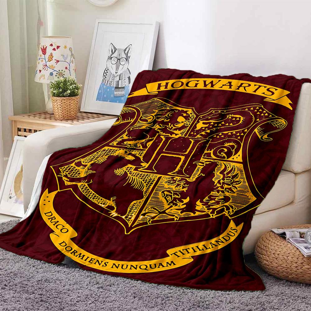 1pc Harry Potter Flannel Throw Blanket - HD Printed Lightweight Soft Warm All-Season Blanket for Sofa, Bed, Travel, Camping 051 130cmx150cm