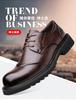 Men's business casual cowhide big head dress leather shoes 2025 autumn new brock shoes