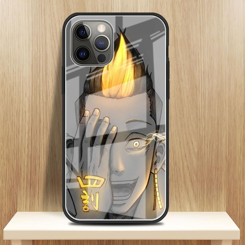 Tokyo Revengers Anime Glashülle für Apple iPhone 14 13 Pro 11 12 7 8 Plus SE 2022 XR X XS Max 6 6S gehärtete Telefonabdeckung
