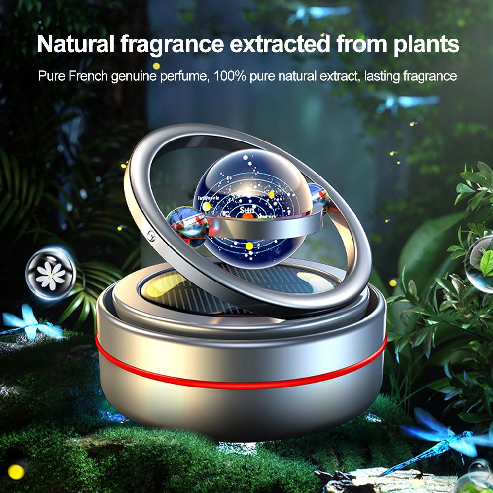 Car Air Freshener Interstellar Solar Ring Rotary Aromatherapy Ornaments Dashboard Perfume Diffuser Auto Accessories Interior Car Decor