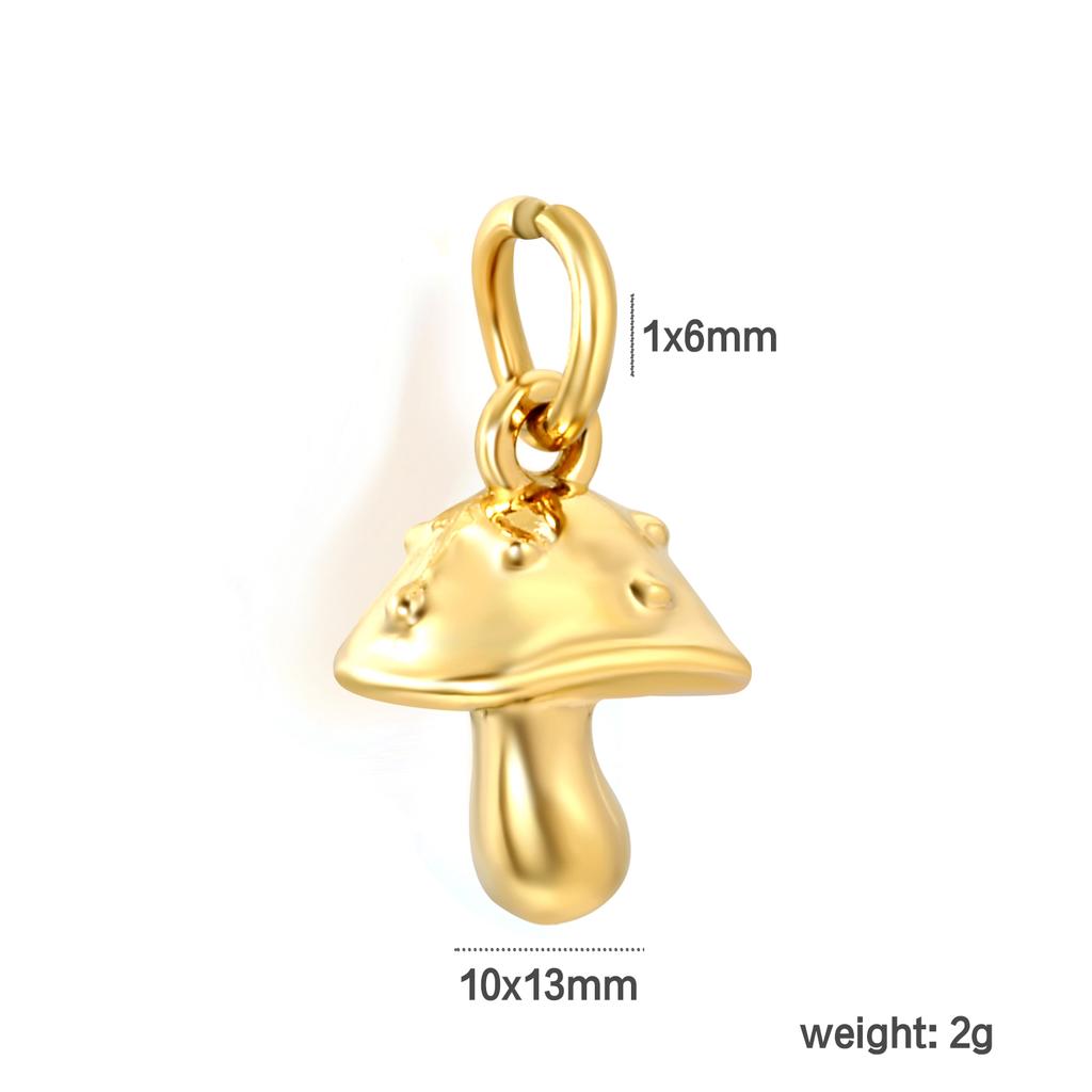 DIY Fashion Jewelry Pendants Pearl Zircon Star Moon Heart 18K Gold Plated Stainless Steel Charms for Necklace Bracelet Making