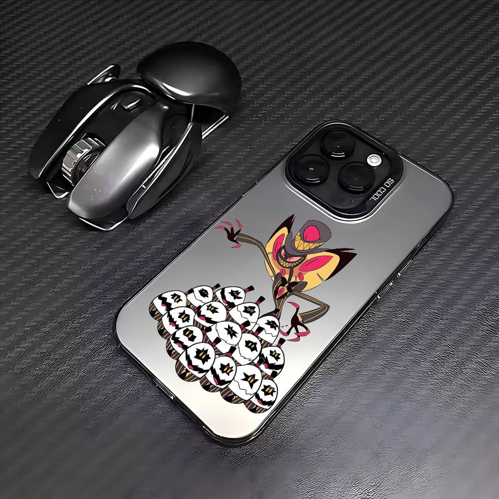 H-Hazbin H-Hotel Sir Pentious Phone Case For iPhone 17, 16,15,14,13,12,11 Plus,Pro Max, Colorful Silver Funda Cover
