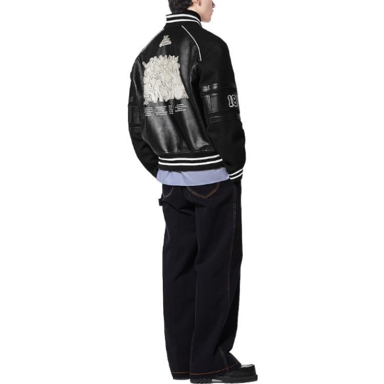 LOUIS VUITTON Pre Owned 2023 Applique detail Varsity Bomber Jacket 1AAUYZ