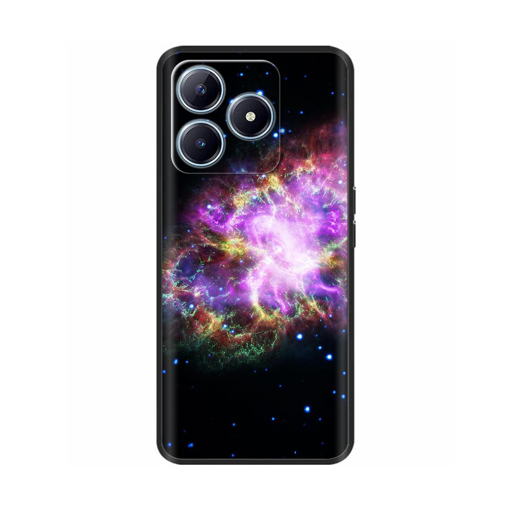 Case For Realme C63 Soft TPU Black Silicone Back Cover For RealmeC63 Cases Cute Protective Shell Painted Colorful Bumper Coque