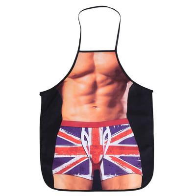 3D Funny Cooking Apron Sexy Man Woman Apron Waterproof Apron (Muscle Man)
