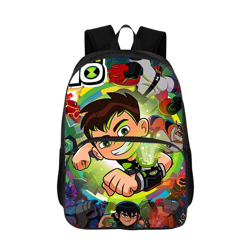 Water Resistant Ben 10 Graphic Backpack Boys Girls Back To School Book Bag,Kids Casual Daypack