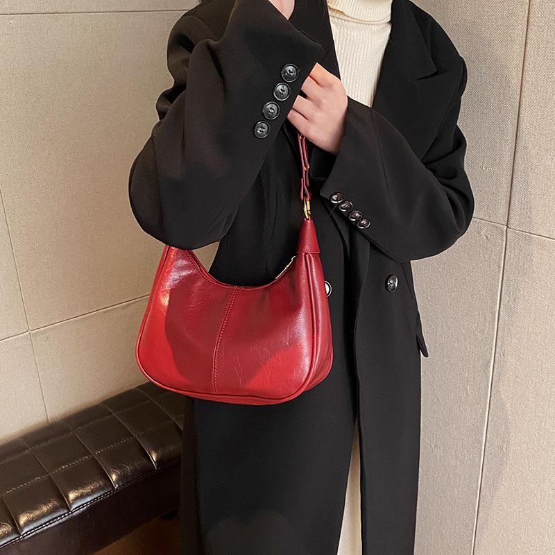 1 Piece of Solid Color Shoulder Bag for Women  Versatile Crossbody Bag  Fashionable Armpit Bag That Can Hold Mobile Phone