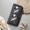 Gothic Skull Pattern Long Wallet Fashion Durable Card Holder Casual Purse for Daily Use