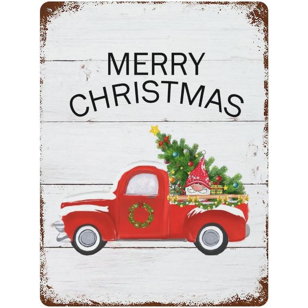 Wesołych Świąt Święty Mikołaj renifery Metalowe Blaszane Znaki Plakaty Talerz Dekoracja Ścienna do Domu Baru Garażu Kawiarni Klubu Retro Plakaty Blaszane