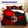 AC Milan Patronen Beddengoed, Dekbed Set Dekbedovertrek Kussensloop Huis Verjaardagscadeau(1 dekbedovertrek + 2 kussenslopen, zonder binnenkussen)