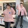Black thickened cotton-padded clothes, women's new popular autumn and winter models, wearing milk huhu small cotton-padded jackets