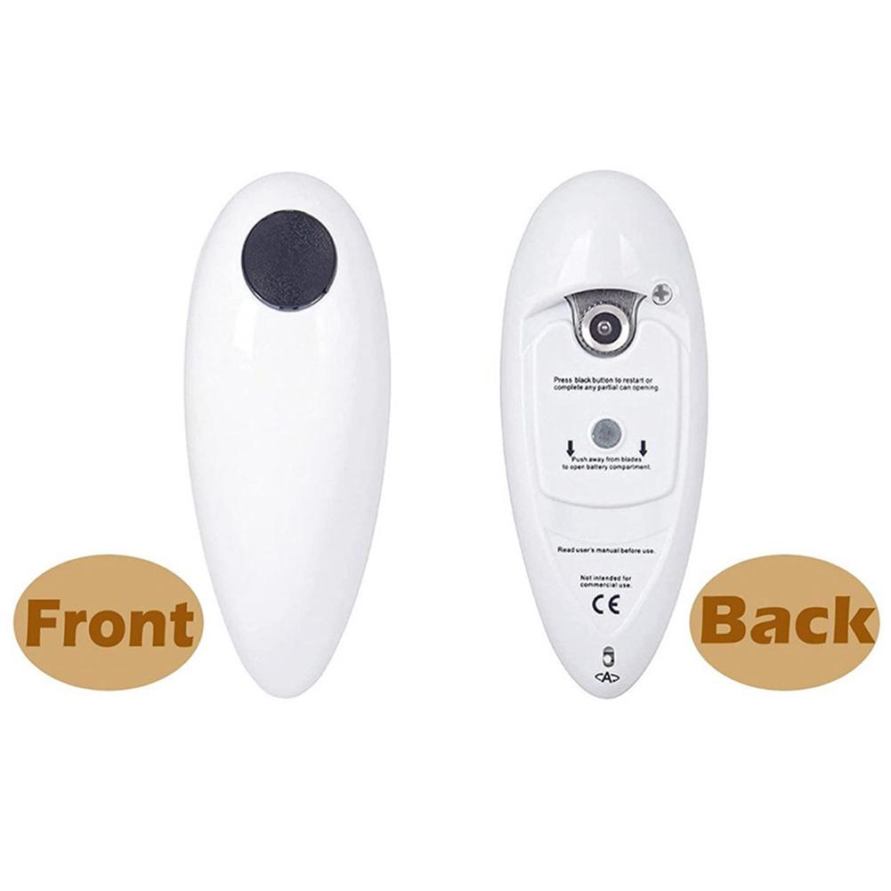 Electric Can Opener Hands Free Bottle Opener Smooth Edge Tin Opener Battery Operated for Weak Hands for All Kinds of Jars