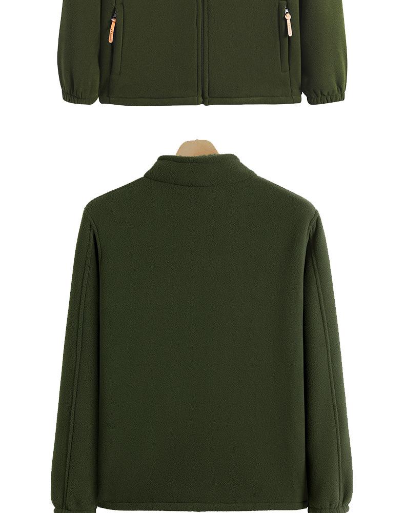 Men's Autumn/Winter Polar Fleece Hoodie, Plus Velvet, Loose Fit, Stand Collar, Middle-aged & Elderly Dad Wear.