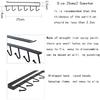 1 Pack Hanging Hooks Rack Under Cupboard Cabinet Cup Holder 6 Hooks Drilling Free Coffee Mug Holder Kitchen Utensil Storage Organizer Hook Rack