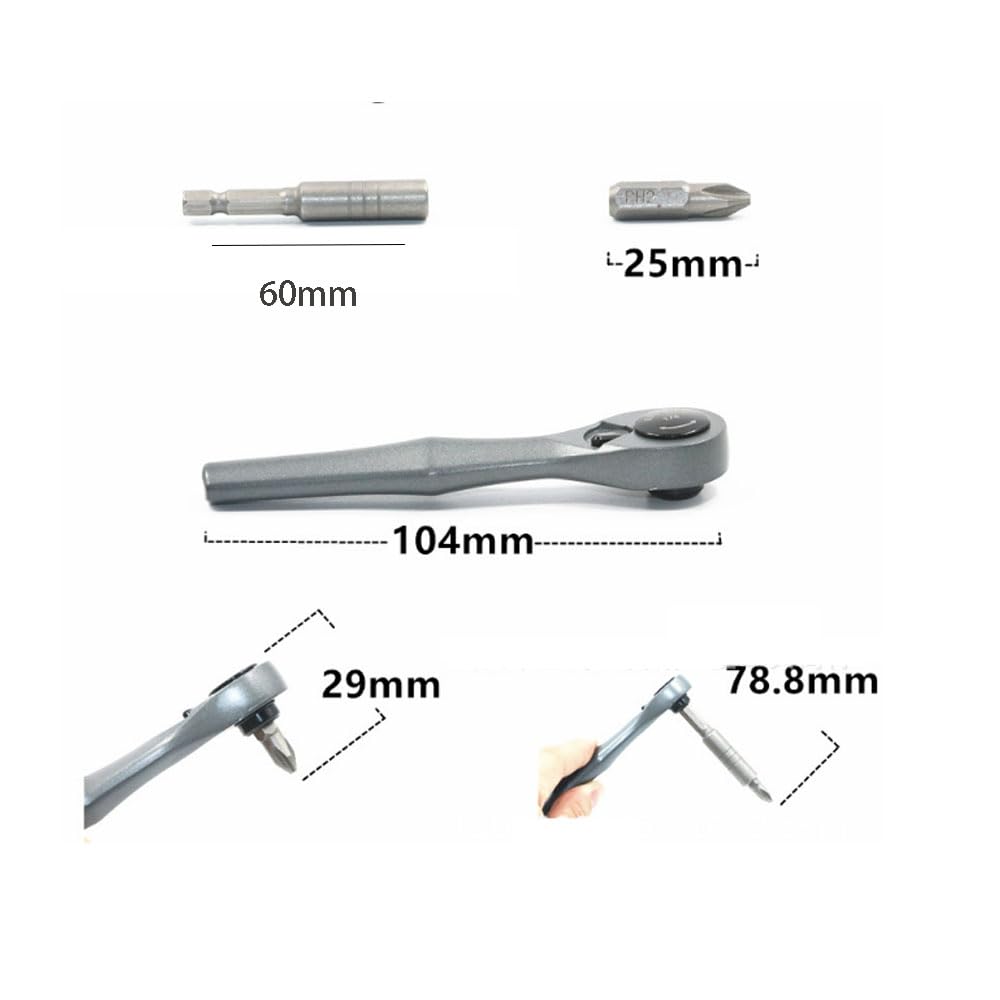 Basic Precision Screwdriver Set with Magnetic Ratchet Compact and Suitable for Cars and Bicycles Wrench, Portable,