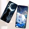 Cartoon Cat Cute For Samsung A73 A72 A71 A55 A54 A53 A52 A51 A13 A22 A16 A15 A12 A14 A26 A07 5G Black Phone Case