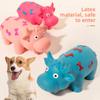 Latex Sound-producing Toy - Chewable Teething Animal-shaped Pet Toy with Printed Bone Design - Small Calf Dog Toy