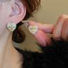 Luxury Zircon Heart Cross Earrings: Gold-Plated Sterling Silver, Elegant European & American Style for Women