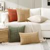 Solid Color Corduroy Pillow Cover Textured Plush Pillowcase Modern Pillowslip  Living Room